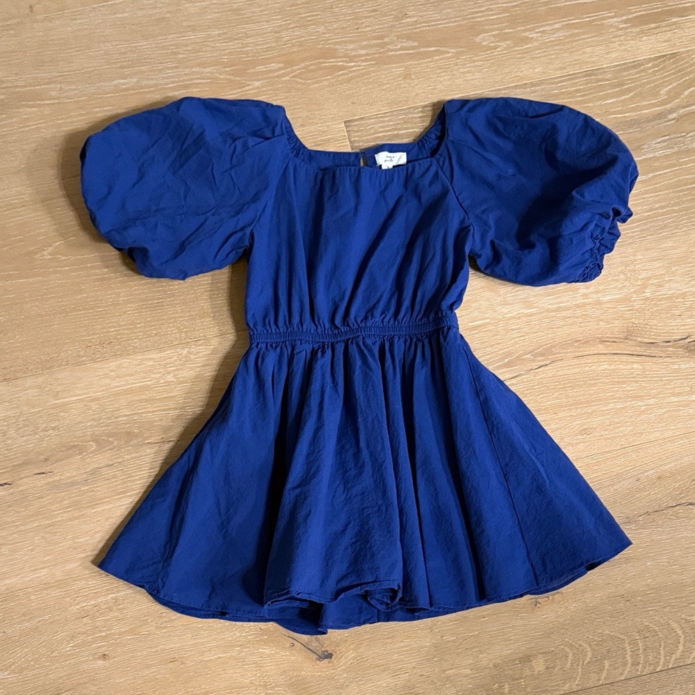A Loves A girls size small (7) Blue Puff Sleeve Dress